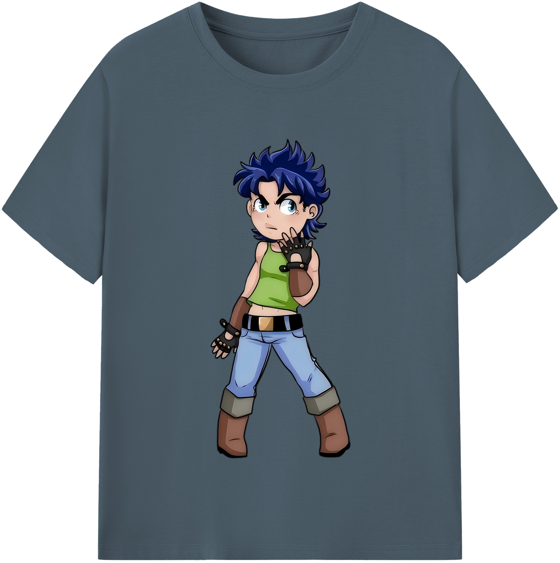 （画像用） ジョジョの奇妙な冒険 広瀨康一 JoJo's Bizarre Adventure Hirose Koichi 綿100％半袖Tシャツ（フロントプリント）
